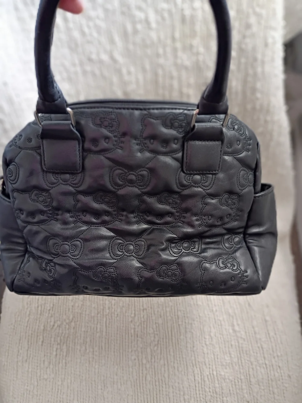 Hello Kitty Black Quilted Satchel Bag